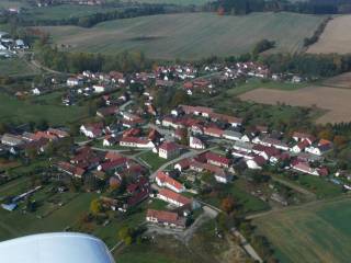 Letecký snímek - Pořín